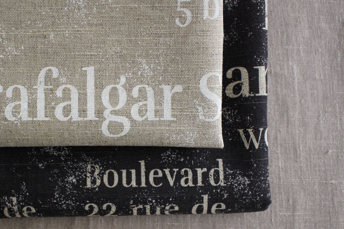 Jca綿麻ダブル巾英字柄ジェイムスパーク<br>お試しセットA